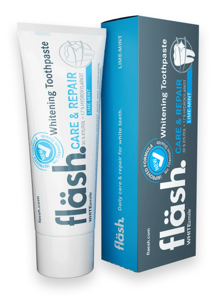 معجون تبييض fläsh بنكهة الليمون والنعناع